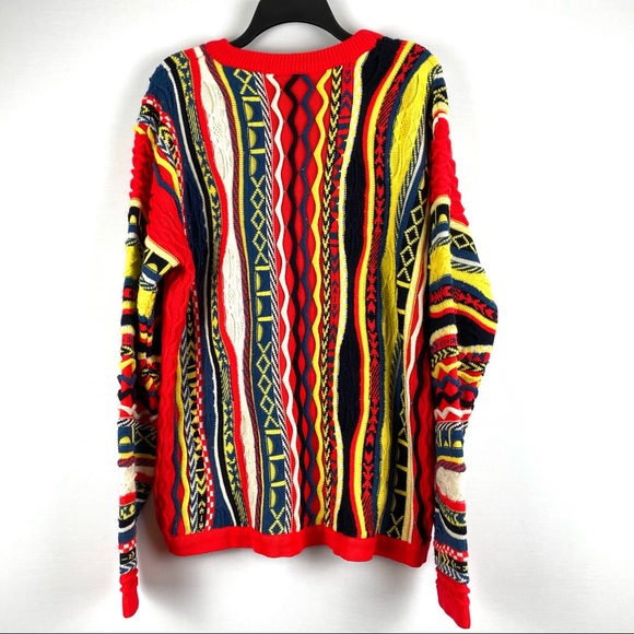 Vintage Rare COOGI Primary Chunky Cableknit Sweater EUC - Picture 2 of 12